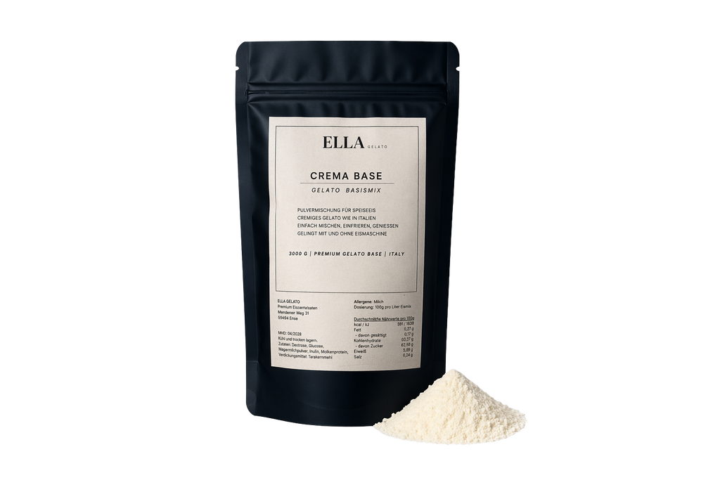 ELLA Crema Base Gelato-Basismix in der Verpackung